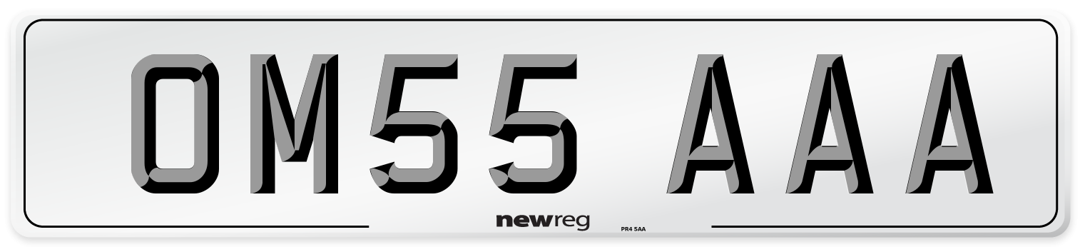 OM55 AAA Number Plate from New Reg